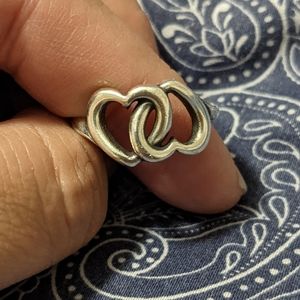 James Avery Linked Hearts ring